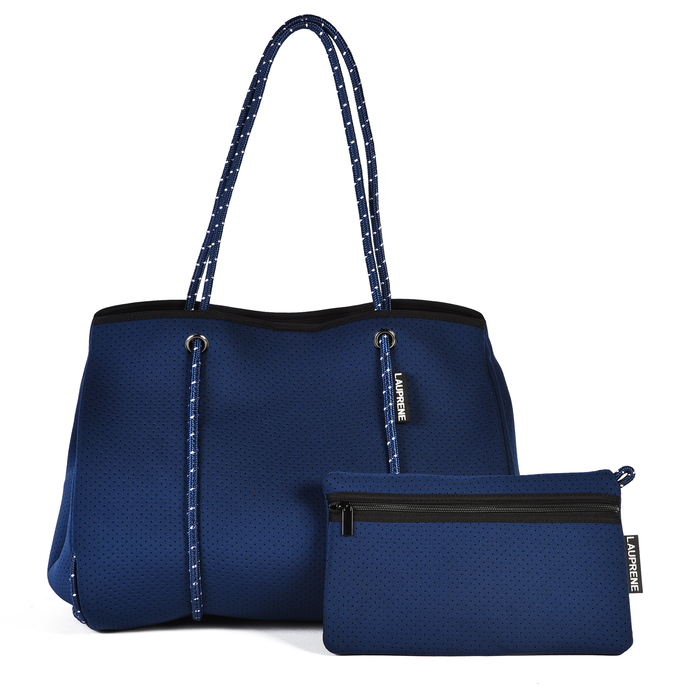 NEOPRENE TOTE BAG - NAVY